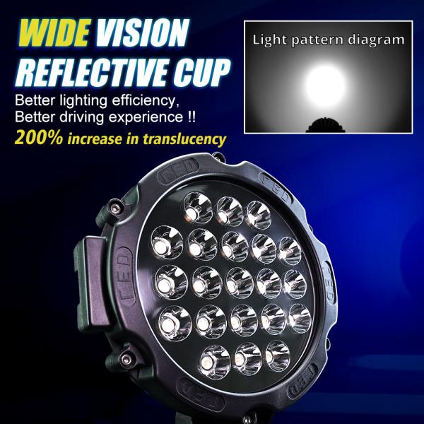 Lumière de travail LED universelle de 13 pouces pour voiture 61W 6300LM AC DC 8-100V pour camion tout-terrain UTV ATV