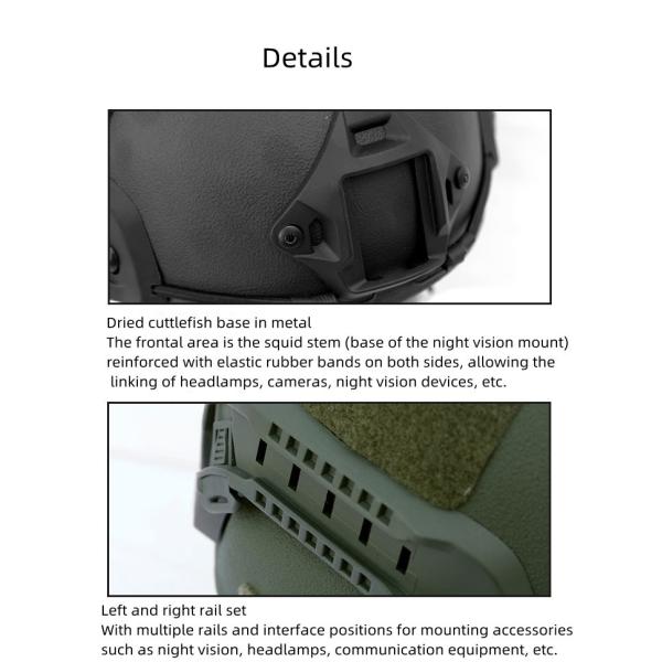 Foam Padding Helmet Military Ballistic Armor Aramid Fibre Adjustable