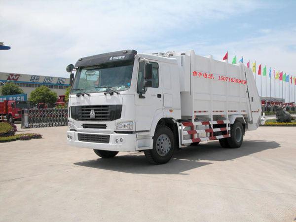 90km / h Max speed howo 336HP china garbage truck capacity 10 ton / 6*4 garbage truck