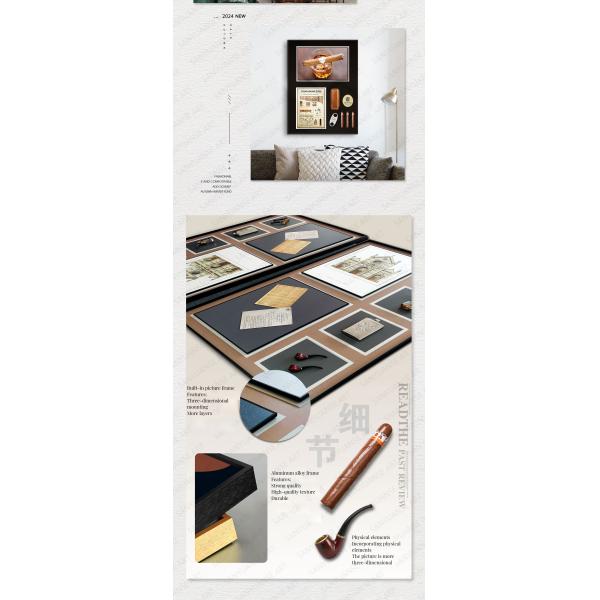 Post-modern Style 3D Artistic Cigar Painting Perfect for Coffee Shops and Restaurants
