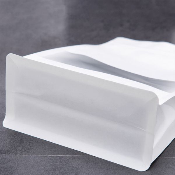 LDPE Plastic Biodegradable Kraft Paper Bag Zipper Top Printed Packaging Flat Bottom Stand Bag Aluminum Window Smell Proof Food Storage