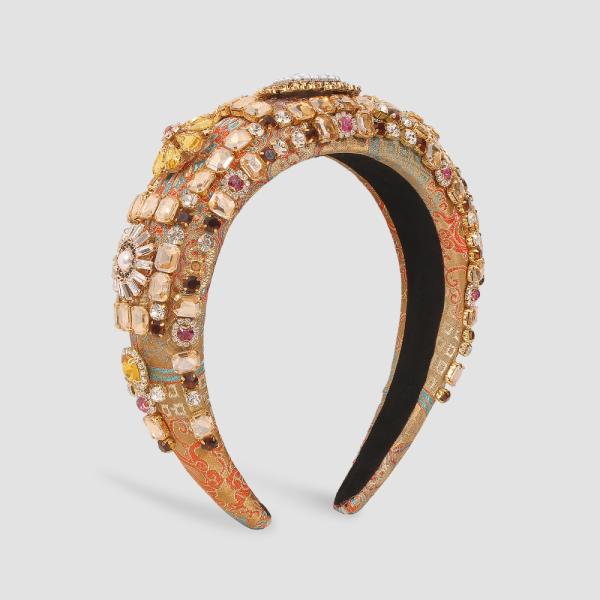 Baroque palace luxurious colorful diamond flower hair hoop headbands ladies ball gorgeous logo picture hair accessories