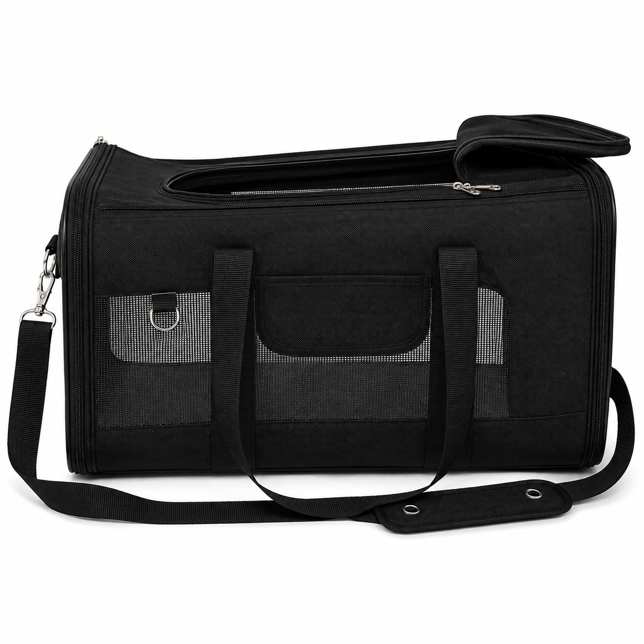Large Airline-Approved Pet Carrier, Soft-Sided Travel Bag for Cats & Small Dogs with Mesh Ventilation, Padded Interior & Carry Straps