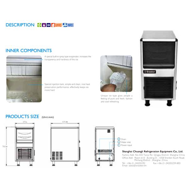 Voice Prompt 300W 15kg Industrial Ice Maker Machine
