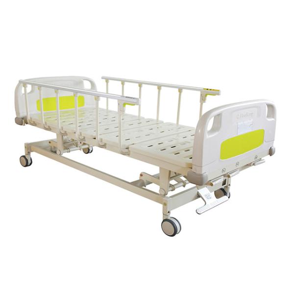 ABS Manual Crank Adjustable Medical Care Bed Self Lubricating Hospital Nursing Ward Bed