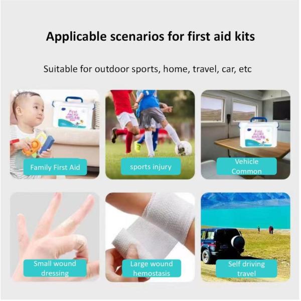 Plastic Storage Box First Aid Kit for Outdoor Emergency and Emergency Medical Supplies