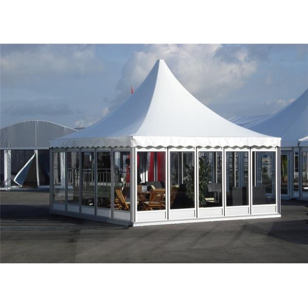 White Outdoor Pagoda Tents Aluminium Structure PVC Wedding Permanent