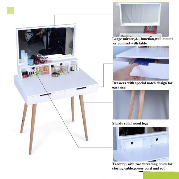 87cm Height Living Room Wooden Desk Knock Down MDF Wood Desk