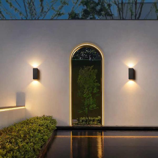 Rectangle Modern LED Wall Lamp Dimmable LED Wall Sconce Light 12W Waterproof IP65