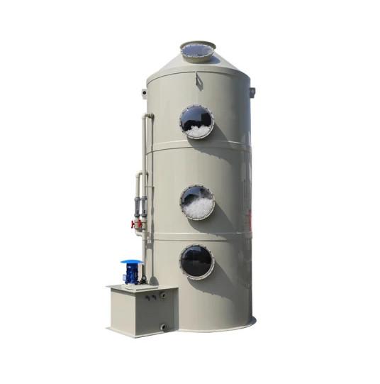 Tratamento de resíduos de gases VOCS Spray Tower Wet Scrubber 500 kg Garantia de 1 ano