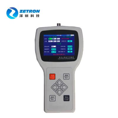 2.83L fluem Rate Handheld Airborne Particle Counter 6 canais do tamanho de partícula