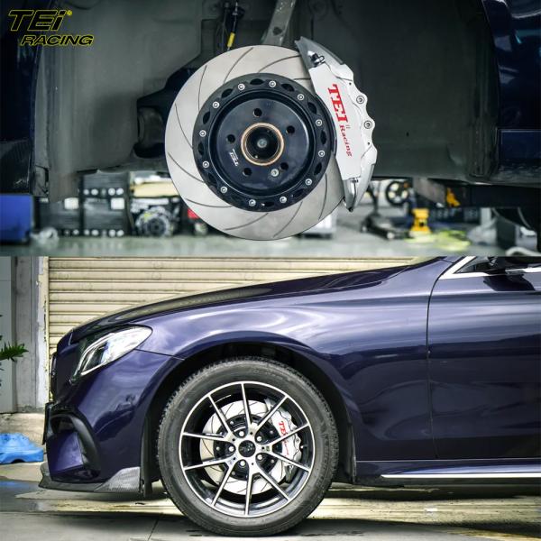 Front Big Brake Kit 6 Piston Caliper With 355x32mm Rotor BBK Auto Brake System For Mercedes Benz E200L 18 Inch Car Rim