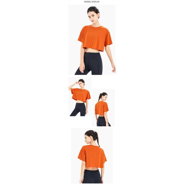 Women Cotton Loose Short Sleeve Activewear T Shirts Breathable