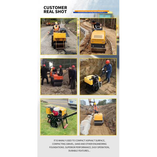 35KN Exciting Force 540mm Drum Diameter Mini Road Roller with Manual Hydraulic Compactor