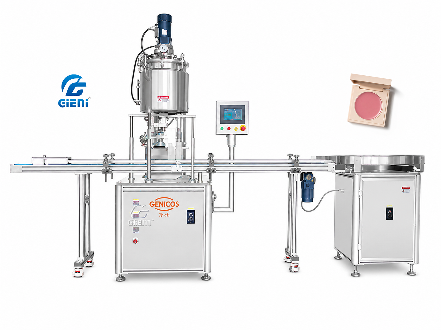 EGR-4H-HF9 4-Nozzle Automatic Servo Drive Hot Filling Machine for 9ml Lipstick Tubes 80 Tubes/Min Touch Screen PLC