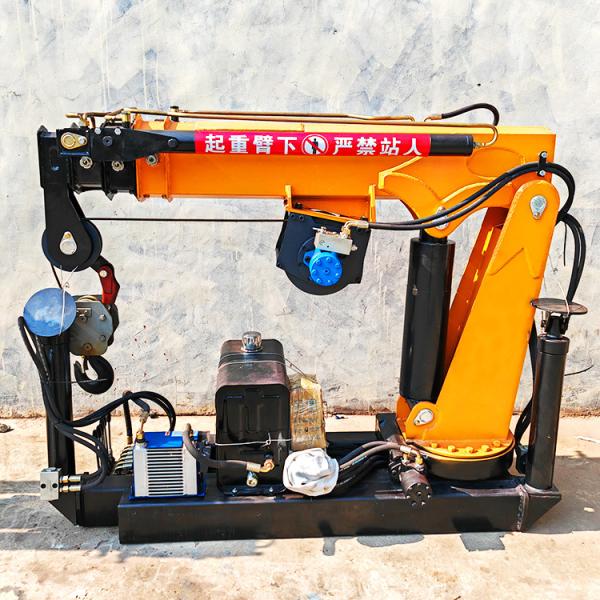Factory Priced Mini Pickup Truck Crane 1 Ton 2 Ton 3 Ton with Cable Winch for Sale