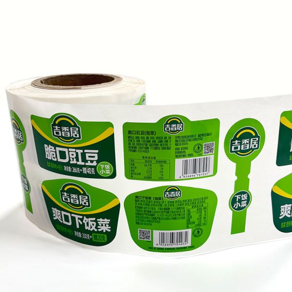 High Quality Custom Food Product Glass Bottle Label Cheap Die Cut Vinyl Sticker Printing
