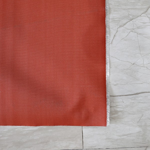 Fire Resistant Two Sided Silicone Fiberglass Fabric C-Glass Twill Woven High Silica Fiberglass Fabric