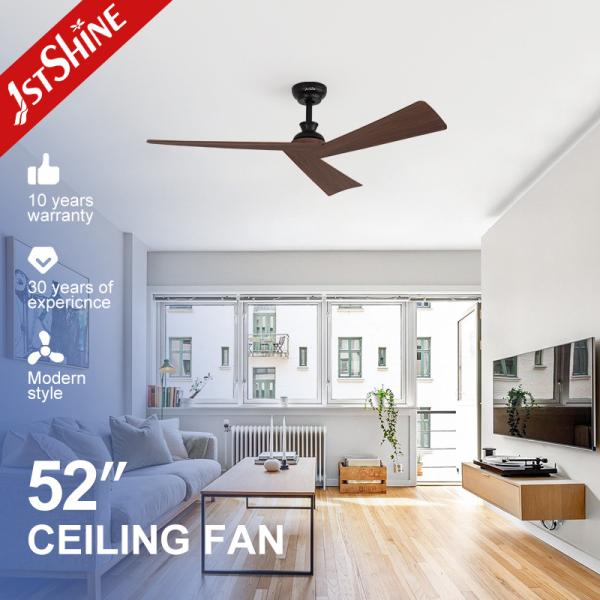 Black Finish DC Motor 6 Speeds Remote Control 3 ABS Blades Ceiling Fan Without Light