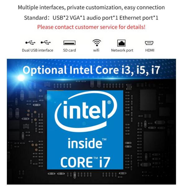 2K 4K HD LCD Digital Signage 55 Inch All In One Pc With Multiple Interfaces