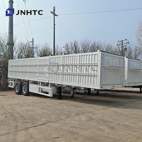 2 axes 3 axes 20Ton-40Ton Cargo Box Semi-remorque avec 40ft-45ft transport de clôture latérale