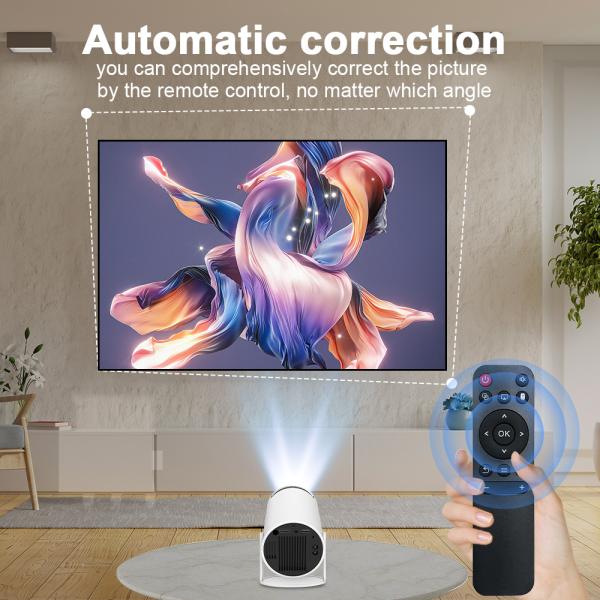 Mini Portable Smart Home Theater Projector 4K Resolution Android OS 11 US Plug Pocket WiFi LED Lamp LCD  Home Use