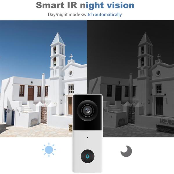 Wi-Fi HD 1080P Video Doorbell Camera With USB Powered PIR Night Light Chime(WF006A-718D)