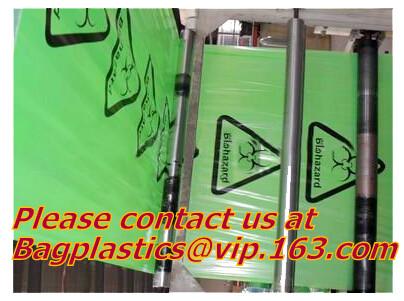Medical Biohazard Waste Garbage Bag, biohazard drawtape trash bag, hospital garbage bag, biohazardous refuse bag, bageas
