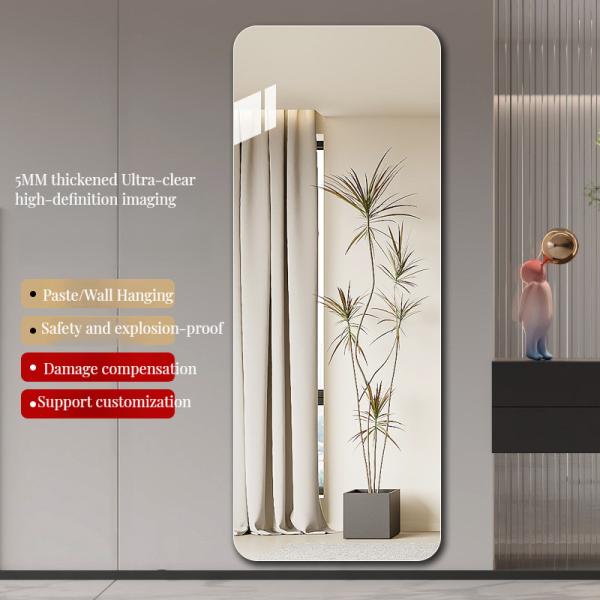 Modern Style Deep Processing Long Arched Irregular Arch Framed Mirror for Wall Decor