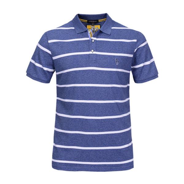 Custom quality 100 cotton striped t shirt polo t-shirt men low moq