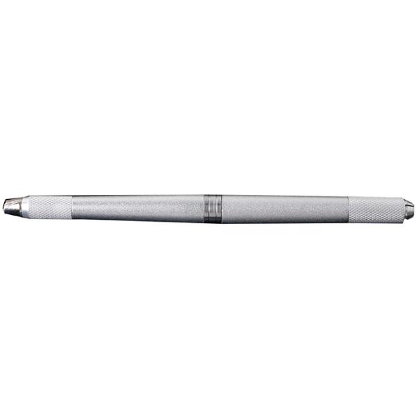Stainless Steel Manual Tattoo Pen For Eyebrow With Non-Skid Grip