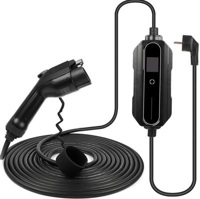 Tipo - 1 ao carregador portátil de Schuko 16A EV com painel LCD 230V