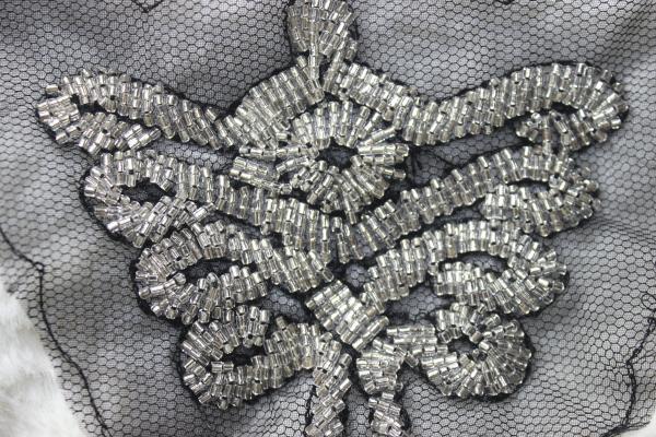 Beaded patch fashion patch for dress or shoes beading embellishment