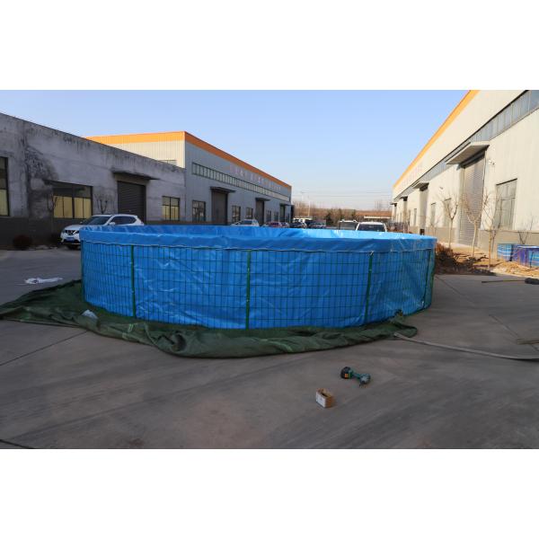 Складной 50000 литров ПВХ брезент рыбный пруд с стальной сеткой