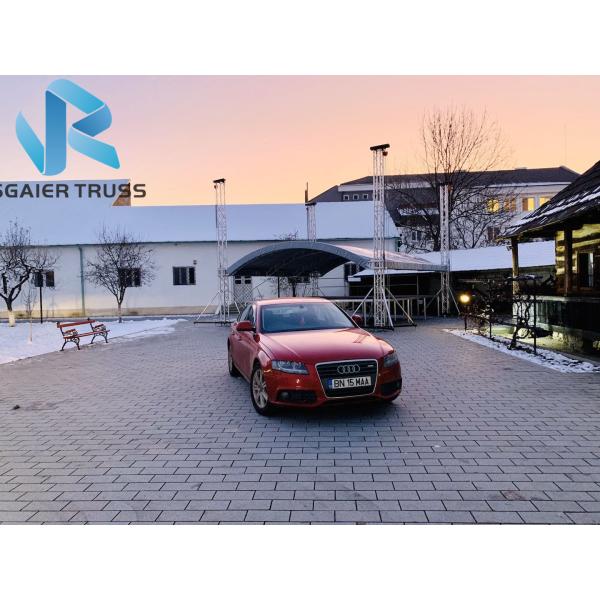 600 * 800mm Aluminum Ladder Truss , Bolt Screw Black Box Truss For Honda Car Show