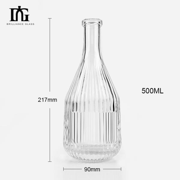 450ml Spirit Vodka Glass Liquor Bottle With Cork for Coffee Lovers' Collection