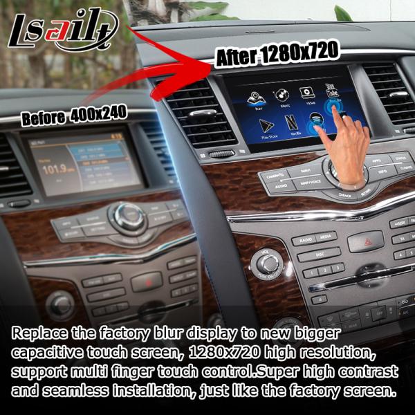 Обновление сенсорного экрана Nissan Patrol Y62 2010-2016 с видеоинтерфейсом android auto carplay youtube