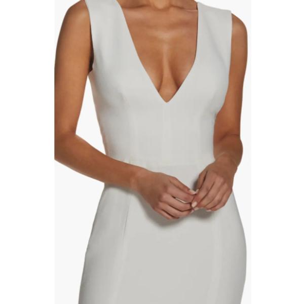 Perfect Manufacturer Deep V-neck Sleeveless Full-length Trumpet Gown Evening Dress Front Split Slit Plus Size