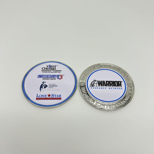 Warrior Insurance Network Custom Challenge Coin, Multi-Insurance Brand Collectible Metal Coin