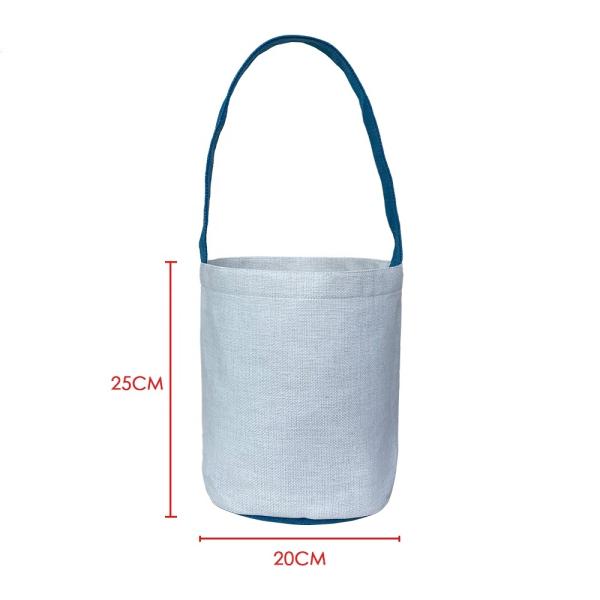 Blank Linen Sublimation Easter Baskets Custom Print Party Candy Tote Bag Sublimation Easter Bags