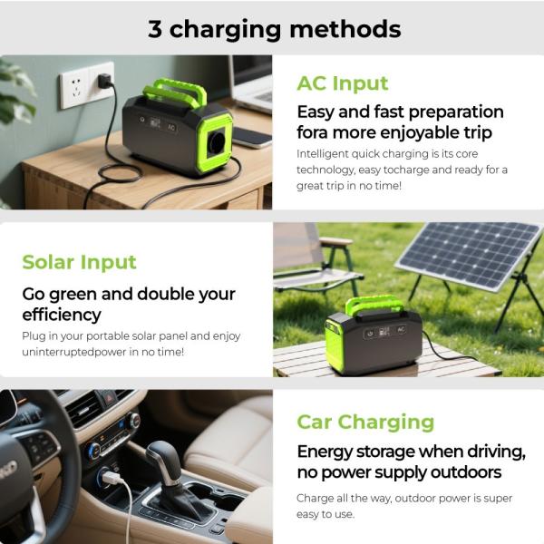 Centrale électrique portable de 200 W avec MPPT et batterie lithium-ion