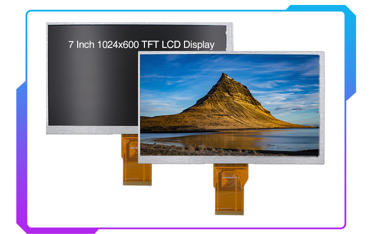 140mA 9.9V Landscape 7 Inch Display TFT Screen LCD Module Color TV 1024X600