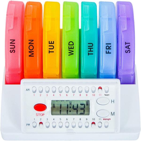 Best Price Self-Timer Dispenser Smart Box Bottle Lock Medicine Case 7Day Holder Electronic Pill Organizer With Timer