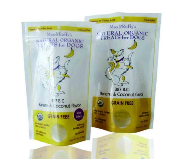 stand up pet food pouch with zipper , plastic packaging food bag