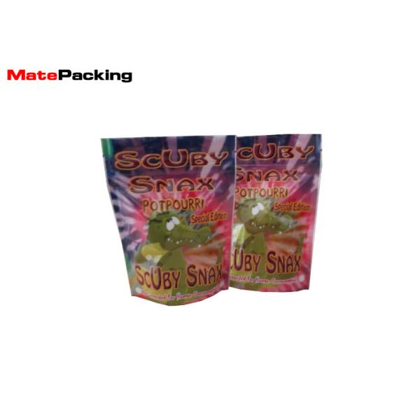 Stand Up Aluminum Foil Plastic Tobacco Pouch Child Proof Zipper Bags Moisture Proof