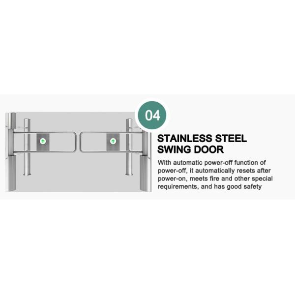 600mm Width IP44 Swing Barrier Gate with BLDC Motor for Secure Pedestrian Access Control