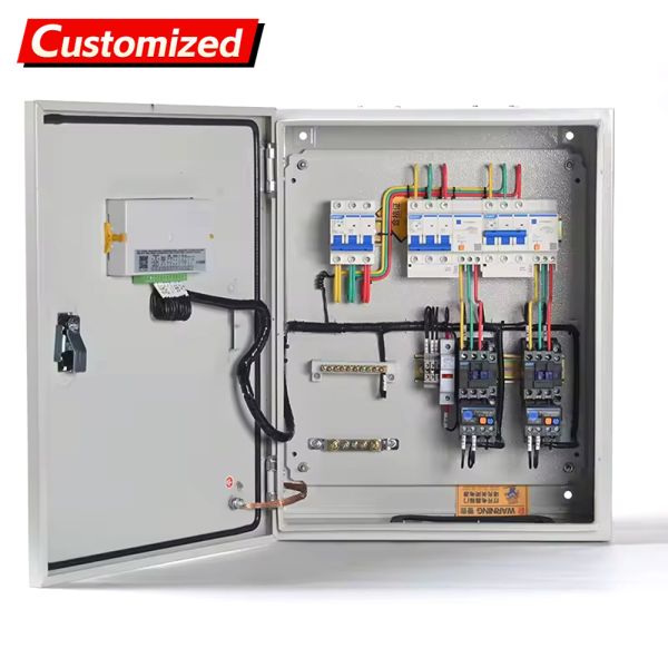 Custom Hot-Dip Galvanized Steel Water Pump Control Box with IP30-IP65 Protection and 220V/380V Rated Voltage Power Distribution Panel