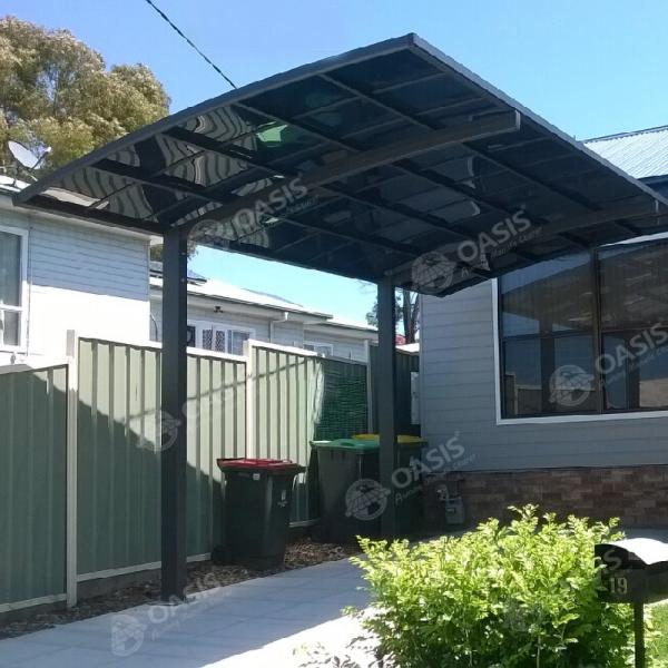 Aluminum Frame Car Sun Shade Carport , Free Standing Aluminum Carport For House