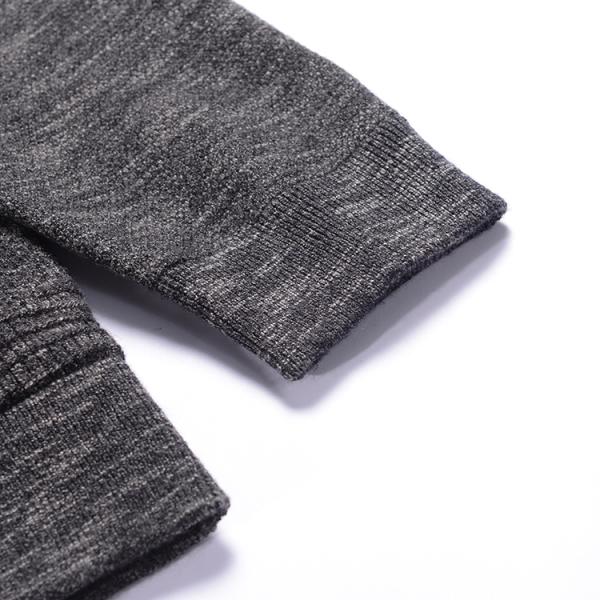 Blank Crew Neck Mens Winter Cardigan Sweaters With Zipper Long Sleeve