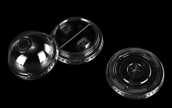 Coffee Cup Disposable Lid Leak Proof Thickened PP Hinged Secure Beverage Protection